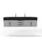 Castello Usa Nile 72" Wall Mounted Gray Vanity With Black Top And Gold Handles CB-MC-72G-GLD-2053-BL - alternate 1